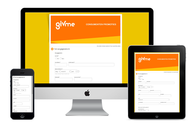 acties desktop Givme acties desktop Givme